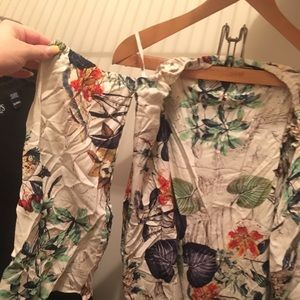 Boohoo floral off the shoulder mini dress